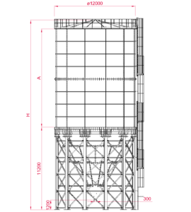 Vertikale Geschraubte Silos