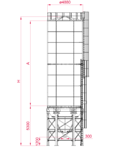 Vertikale Geschraubte Silos