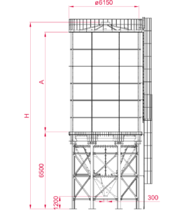 Vertikale Geschraubte Silos