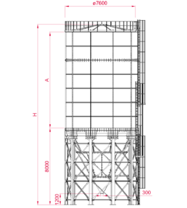 Vertikale Geschraubte Silos