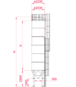 Vertikale Teleskopische Silos